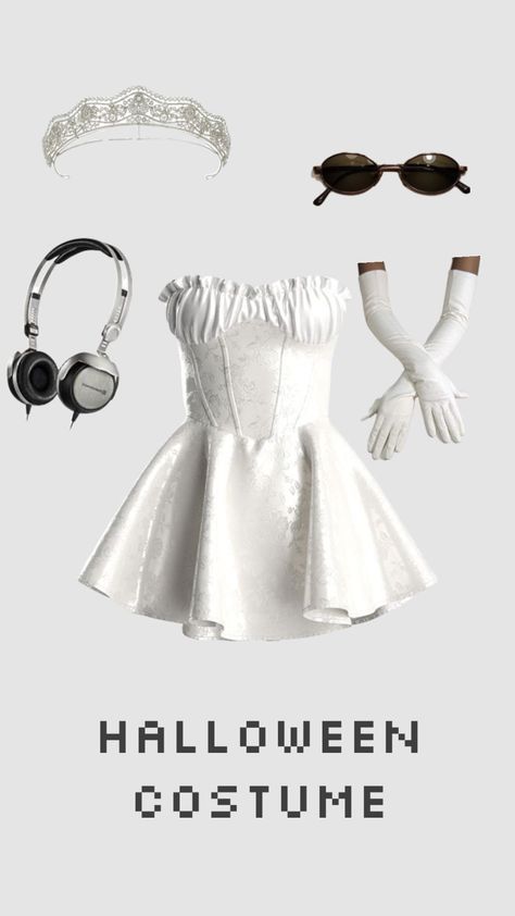 Halloween Costume White Boots, Halloween Costumes With White Boots, Different Halloween Costumes, Blonde Halloween Costumes, White Halloween Costumes, Iconic Halloween Costumes, Pelo Cafe, Dress Png, White Corset Dress