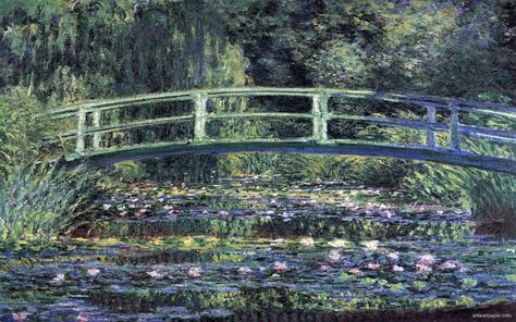 Celesté. on Twitter: "shades of blue and green in monet's paintings… " Water Lily Pond Monet, Japanese Bridge, Claude Monet Water Lilies, Water Lily Pond, Claude Monet Art, Monet Water Lilies, Monet Art, Water Lilly, Monet Paintings