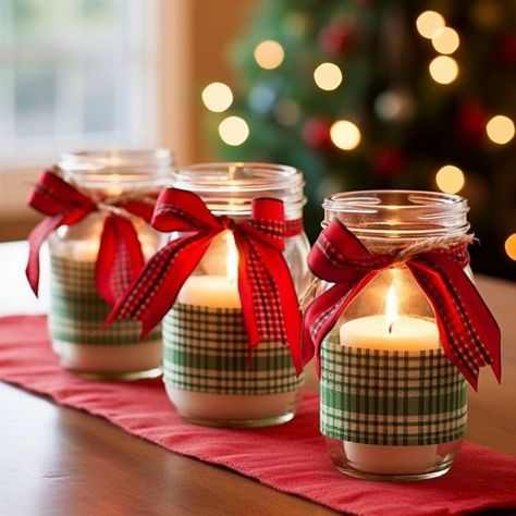 10+ Christmas crafts you can make with a mason jar Jar Christmas Crafts, Edible Holiday Gifts, Making Jam, Electric Outlets, Mason Jar Christmas, Mason Jar Christmas Crafts, Christmas Candle Centerpiece, Mason Jar Christmas Gifts, Activity Day Girls