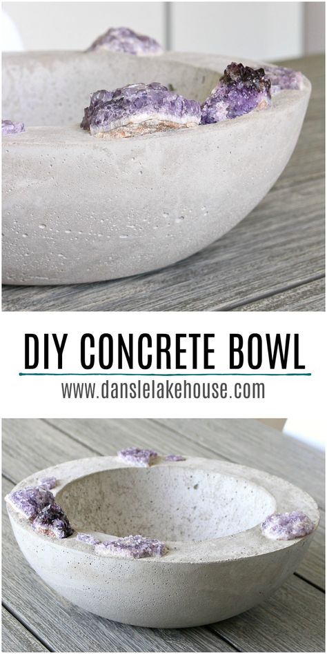 Diy Concrete Bowl, Paper Flower Ideas, Amethyst Decor, Crafts For Beginners, Borax Crystals, Paper Folding Techniques, Bowl Decor, Folding Techniques, Diy Bowl