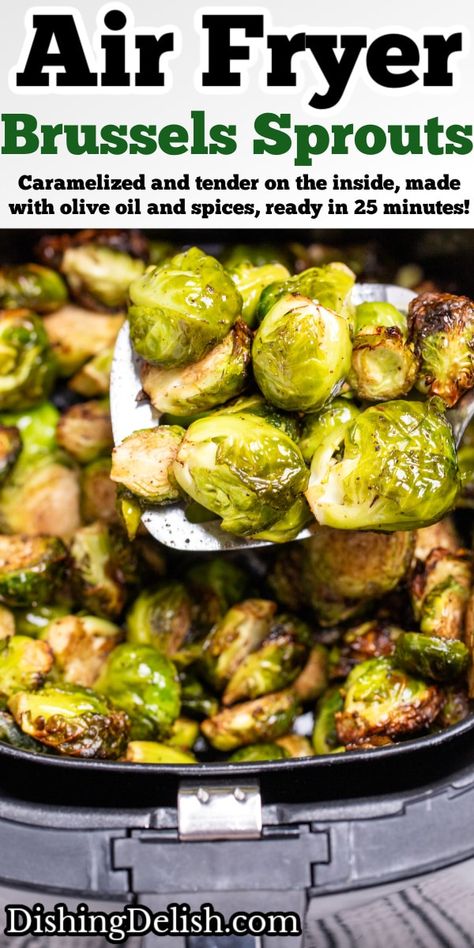 Brussel Sprouts Recipes Easy, Air Fryer Brussels Sprouts, Fried Brussel Sprouts, Crispy Brussel Sprouts, Sprout Recipes, Brussels Sprouts Recipe, Air Fryer Recipes Easy, Air Fryer Recipes Healthy, Brussels Sprouts