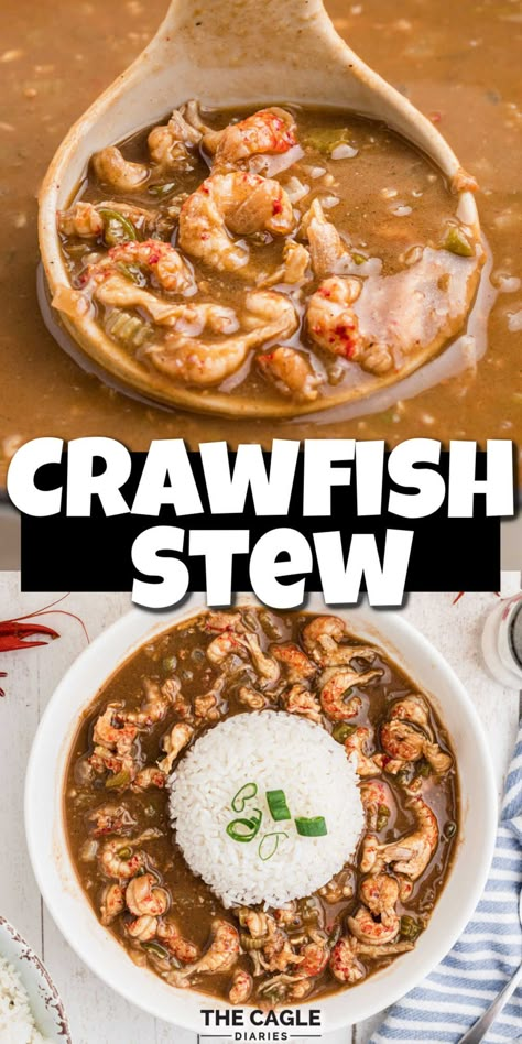 Chicken And Crawfish Recipes, What To Make With Crawfish Tails, Crawfish Soup Recipes, Frozen Crawfish Tails Recipe, Crawfish Stew Recipe Louisiana, Shrimp And Crawfish Recipes, Crawfish Scampi, Recipes With Crawfish Tails, Cajun Food Recipes Authentic