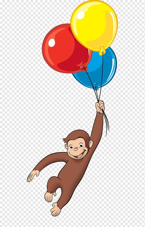 Curious George Trunk Or Treat Ideas, Curious George Trunk Or Treat, Curious George Cartoon, Balloons Illustration, Smile Png, Birthday Cake Greetings, Curious George Birthday Party, Happy Birthday Illustration, Curious George Birthday