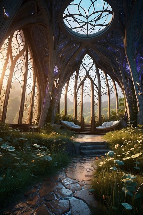 Elven Core Aesthetic, Elf Castle Interior, Lindon Elves, Elven Temple, Elves Artwork, Elven Palace, Elf Bedroom, Elven Bedroom, Elven House