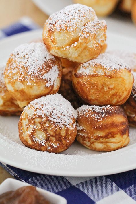 Aebleskiver Recipe Easy, Ebelskiver Recipe Easy, Pancake Balls Recipe, Abelskiver Recipes, Ball Pancakes, Danish Ebleskiver, Ebelskivers Recipe, Danish Aebleskiver Recipe, Danish Pancake Balls