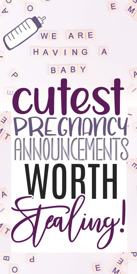 Find the perfect caption or quote and photo idea to annouce your pregnancy on social media. BEST pregnancy annoucement captions and quotes! Finally Pregnant Announcement, Sharing Pregnancy News, Social Media Baby Announcement Ideas, Were Pregnant Announcement Ideas, Unique Ways To Tell Family Your Pregnant, Cute Way To Announce Pregnancy To Family, How To Announce Pregnancy To Coworkers, Ways To Announce Second Pregnancy, Easy Baby Announcement Ideas