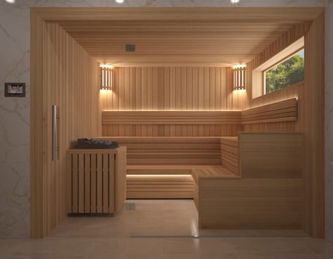 Sauna Wall, Nordic Sauna, Building A Sauna, Home Spa Room, Sauna Heaters, Traditional Saunas, Finnish Sauna, Sauna Design, Stone Bench