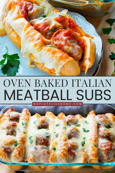 Meatball Subs Oven Baked, Easy Baked Meatball Subs, Oven Baked Meatball Sandwiches, Oven Meatball Subs, How To Make Meatball Subs, Meat Ball Subs Sandwiches, Italian Meatball Subs Sandwiches, Toasted Meatball Subs, Meatball Parmesan Sandwich