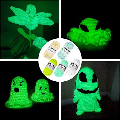 This looks amazing Glow In The Dark Crochet, Glow In The Dark Yarn, Dark Crochet, Knitting Yarn Diy, What To Crochet, Sewing Beginners, Yarn For Crochet, Art Knitting, Diy Glow