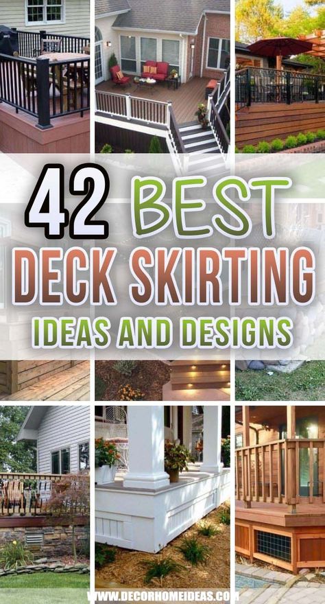 Porch Skirting, Lattice Deck, Deck Skirting Ideas, House Skirting, Skirting Ideas, Home Skirting, Deck Skirting, Deck Landscaping, Deck Remodel