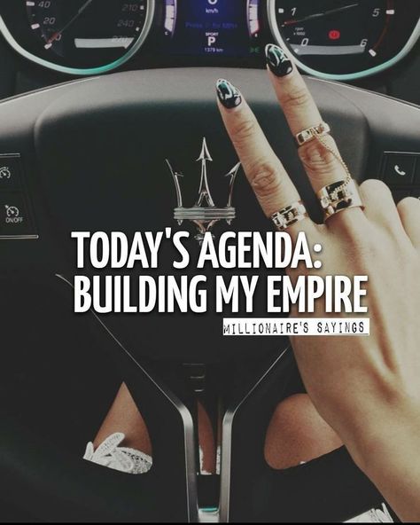 #boss #bossbabe #millionaire #millionairelifestyle #lifestyle #success #successquotes #motivation #motivationalquotes #quotes #quotesoftheday #mood #goals #ceo #woman #ladies #future #luxury #entrepreneur #believe #trust #visions #grind #money #billionairelifestyle #inspirational #visionboard #positive #positivity #goodvibes #business #facts #hustle #entrepreneurship #entrepreneurlife #businesswoman #successful #networking #wealth #girlboss #billionaire #ambition #mindset #growth Building My Empire, Empire Building, Dream Life Goals, Boss Lady Quotes, Boss Babe Quotes, Millionaire Quotes, Coban, Babe Quotes, Goal Quotes