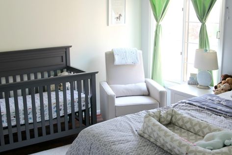 A Simple Nursery & Guest Room - Simply Every Office Nursery Combo, Guest Room Nursery, Grandchildren Bedroom, Nursery Guest Room Combo, Guest Room Combo, Apartment Nursery, Baby Room Set, Spare Bedroom Office, Shared Nursery