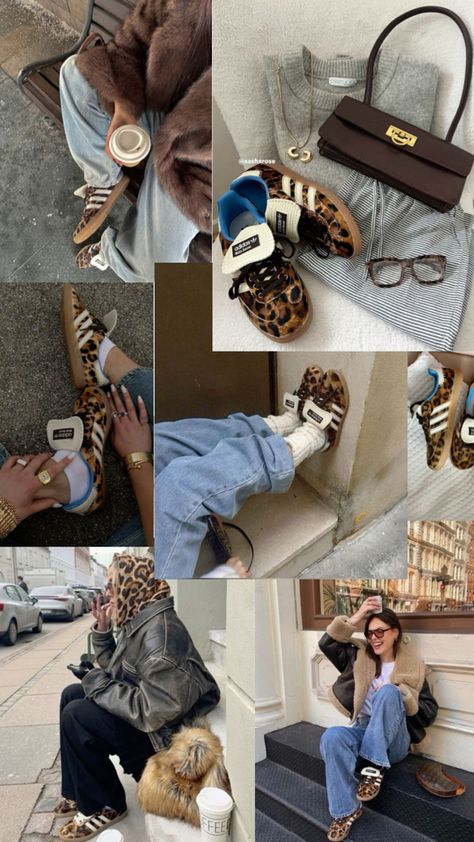 Glamour ❤️‍🔥 #adidas #leopard #glamour #iconic #collage Cheetah Print Adidas Shoes Outfit, Leapord Sambas Outfit, Leopard Print Adidas Outfit, Adidas Samba Cheetah, Cheetah Adidas Shoes Outfit, Leopard Sambas Outfits, Adidas Samba Leopard Outfit, Cheetah Print Sambas, Leopard Adidas Outfit