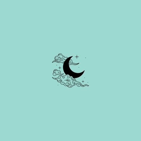 Celestial Ocean Tattoo, The Ocean Tattoo, Moon And Ocean, Symbol Wallpaper, Celestial Aesthetic, Small Moon Tattoos, Ocean Tattoo, Moon Tattoos, Ocean Tattoos