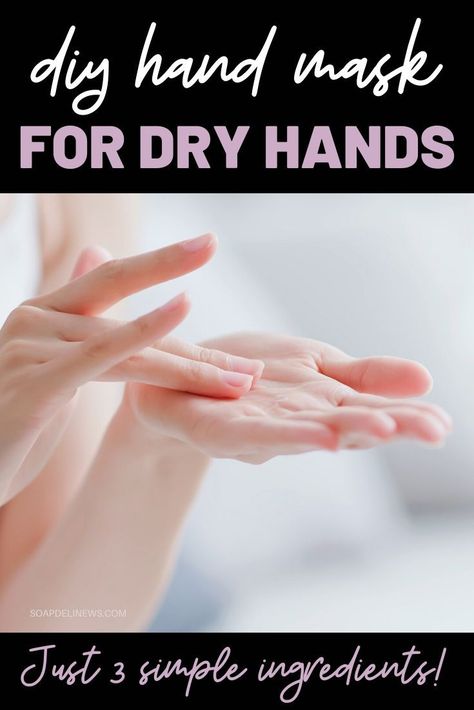 Moisturizing DIY Hand Mask for Dry Skin: Best hand mask for dry hands. Whether you have dry hands due to dry climate, the season or excessive hand washing, this DIY hand mask for dry skin is a simple, easy way to hydrate dry skin and help to restore the appearance of skin health. Keep reading to learn how to make an easy DIY hand mask recipe to nourish and hydrate your dry hands throughout the year, when your skin needs extra attention. Plus hand care tips on caring for dry skin. Hand Mask For Dry Hands, Diy Hand Mask, Dog Dry Skin Remedy, Baby Dry Skin, Dry Skin Diy, Dog Dry Skin, Primer For Dry Skin, Lip Care Diy, Diy Moisturizer