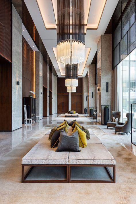 Raffles Hotel by LW Design group | Hotel interiors Luxury Condo Lobby Design, Small Hotel Lobby Design, Hotel Lobby Lounge, Modern Hotel Lobby, Luxury Hotels Interior, Raffles Hotel, Luxury Hotels Lobby, Sheraton Hotel, Lobby Furniture