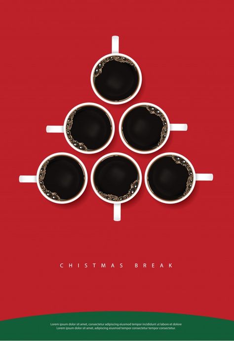 Coffee poster advertisement flayers vect... | Premium Vector #Freepik #vector #banner #brochure #flyer #poster Coffee Post Ideas, Christmas Coffee Photography, Coffee Creative, Coffee Poster Design, Poster Advertisement, Coffee Advertising, Food Posters, Christmas Advertising, Christmas Graphic Design