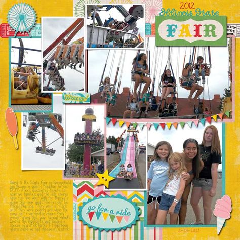 Fair Scrapbook Layouts, Scrapbook Layout Ideas, Six Girl, Back In Business, Scrapping Ideas, Vacation Scrapbook, Digi Scrapbooking, Fall Scrapbook, Digital Scrapbooking Layouts