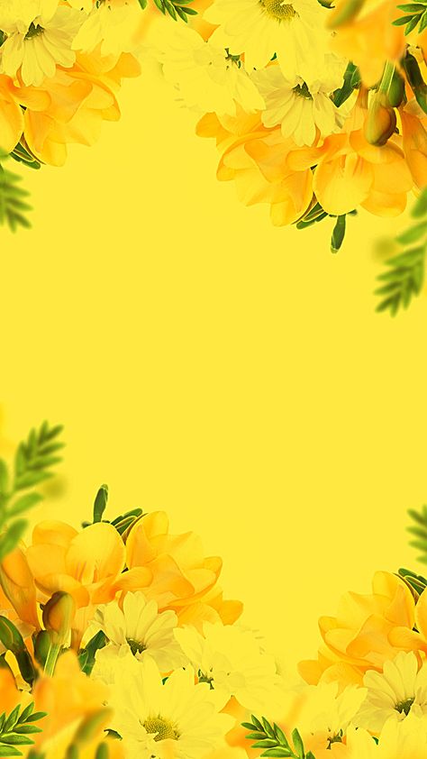 Yellow floral background h5 Yellow Floral Background, Yellow Flower Wallpaper, Floral Wallpaper Iphone, Flower Yellow, Flower Iphone Wallpaper, Floral Border Design, Flower Background Wallpaper, Yellow Wallpaper, Cellphone Wallpaper