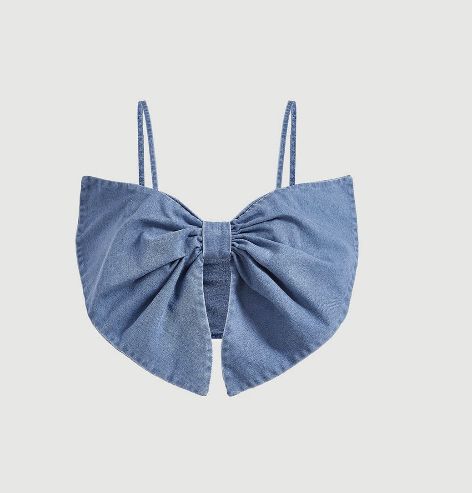 Bow Jeans, Corset Fashion Outfits, Denim Top Women, Diy Crop Top, Denim Bows, Outfits Con Jeans, Diy Tops, Top Jeans, Denim Crop Top