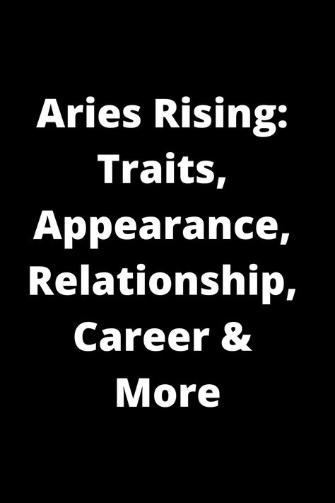 Discover all you need to know about Aries rising! Explore the traits, appearance, relationships, career paths, and more associated with this dynamic zodiac sign. Unveil the mysteries of Aries rising to gain a deeper understanding of yourself or your loved ones. Brush up on astrology and elevate your self-awareness today! Aries Rising Appearance, Aries Rising Aesthetic, Aries Rising, About Aries, Ascendant Sign, Aries Astrology, Life Questions, Career Path, Marriage And Family