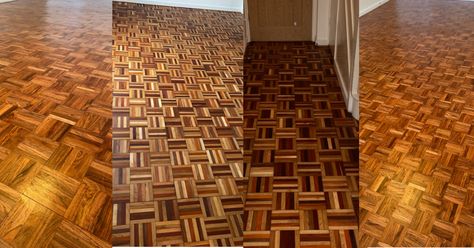 Over the years we received many calls from our clients asking if Parquet floors can be sanded and restored. This article will help answer that. There are many types of parquet floors and for now, I wish to only talk about the style referred to as 5 finger parquet. It is called 5 fingers as … Finger Block Parquet Flooring, Update Parquet Floors, Repurposed Parquet Flooring, Basket Weave Parquet Flooring, Teak Parquet Floor, Wood Floor Parquet, Restored Parquet Flooring, Square Parquet Flooring, Refinishing Parquet Floors