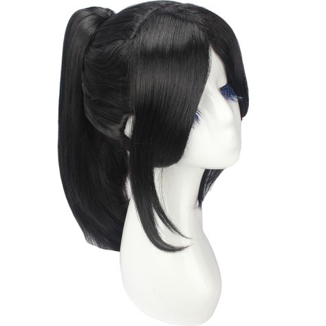 Ayano Aishi Cosplay, Black Hair Cosplay, Yandere Simulator Ayano, Ponytail Straight, Summer Ponytail, Claw Ponytail, Black Hair Wigs, Ayano Aishi, Bangs Ponytail