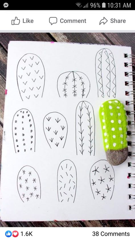 Rock Painting For Beginners, Cactus Rocks, Painting Beginners, Painted Rock Cactus, Rock Cactus, Cactus Craft, Garden Rocks, Painting Garden, Cactus Painting