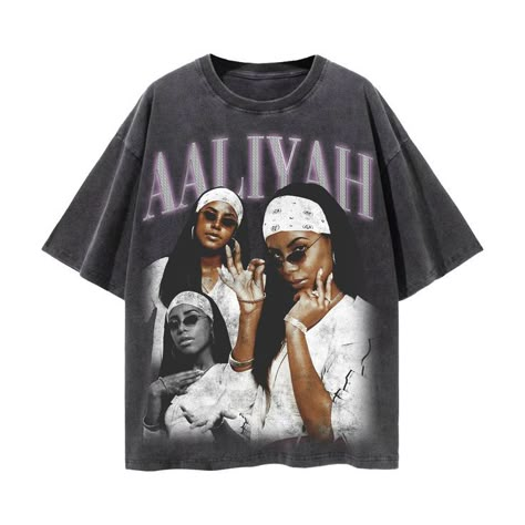 #Aaliyah #Bootleg #BootlegRapTee #90s #VintageTee #VintageTshirt #Streetwear #TshirtDesign #Tshirt #BootlegDesign #Design #ClothingBrand #StreetwearDesign Aaliyah Tshirt, Celebrity Tshirt, Aaliyah Graphic Tee, 90s Shirts Graphic Tees, 16th Birthday Wishlist, Celebrity Shirts, Baseball Jacket Outfit, Bootleg Design, Grandma House