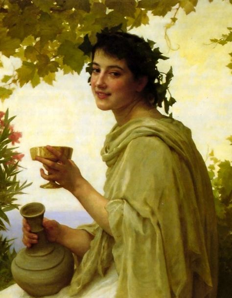 Bacchante (detail) by William Bouguereau, 1894 Art Du Vin, Adolphe Bouguereau, William Adolphe, Istoria Artei, 19 August, Galleria D'arte, طابع بريدي, William Adolphe Bouguereau, Academic Art