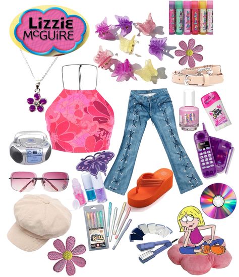 Lizzie Mcguire Room, Lizzie Mcguire Theme Party, Lizzie Mcguire Birthday Party, Y2k Themed Party, Lizzie Mcguire Aesthetic, Y2k Theme Party Outfit, 2000s Party Theme, Lizzie Mcguire Outfits, 90s Kids Remember