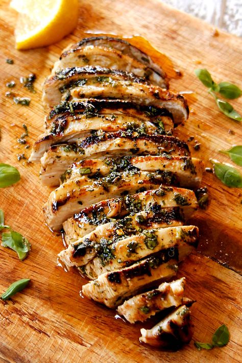 Refreshing Chicken Recipes, End Of Summer Dinner Ideas, Basil Marinade For Chicken, Creamy Lemon Basil Chicken, Basil Lime Chicken, Chicken Lemon Basil Recipes, Lemon And Herb Chicken Marinade, Basil Balsamic Chicken Marinade, Chicken Basil Recipes