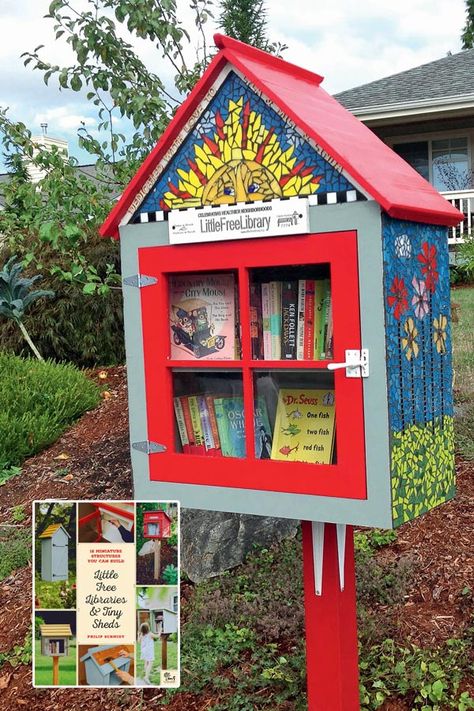 How to Build Little Free Libraries and Tiny Sheds | Empress of Dirt Little Free Library Plans, Little Free Pantry, Tiny Library, Street Library, Library Plan, Library Inspiration, Lending Library, Book Exchange, Community Library