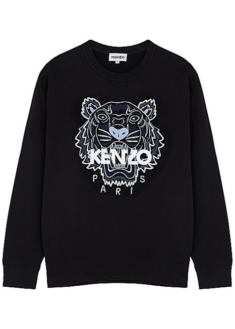 Tiger Aesthetic, Kenzo Sweater, Kenzo Sweatshirt, Kenzo Tiger, Sportswear Design, Blue Knit Sweater, Zara Fashion, Tiger Head, Winter Casual