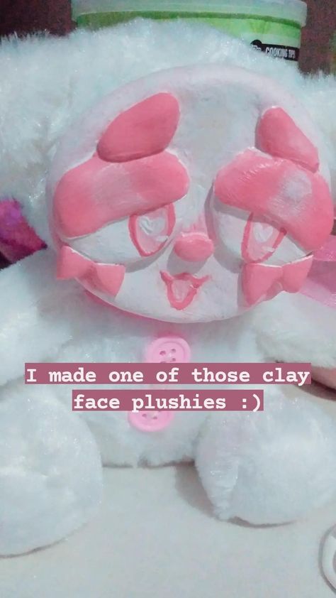 Creepy Stuffed Animals, Diy Plush, Crafts Cute, Diy Plush Dolls, Clay Bear, Monster Crafts, Clay Face, Plushie Patterns, Clay Faces