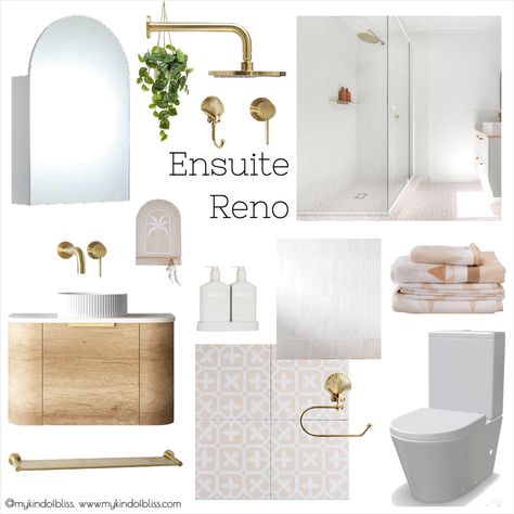 Come and check our Byron inspired neutral and coastal ensuite renovation. Coastal Boho Bathroom, Ensuite Renovation, Bathroom Mood Board, Coastal Boho, Boho Bathroom, Bathroom Renovation, Put Together, The Dream, Reno