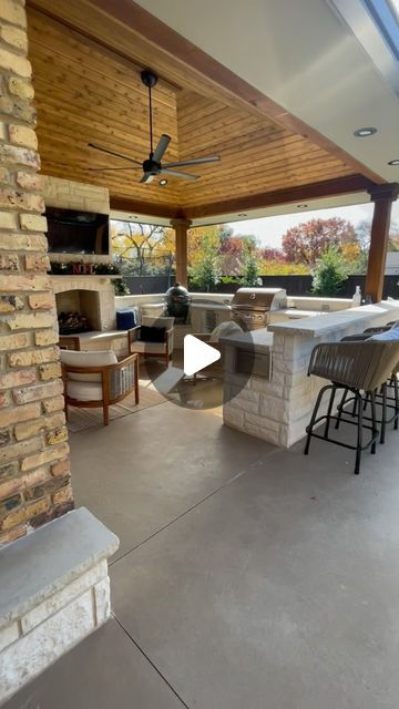 Buildometry on Instagram: "What do you think about this patio before and after?! 😲 #design #patio #backyard #construction #outdoorliving" Backyard Patio Designs Attached To House, Outside Kitchen, Home Outside, Built In Grill, Patio Backyard, Patio Designs, Backyard Patio Designs, Covered Patio, Patio Design