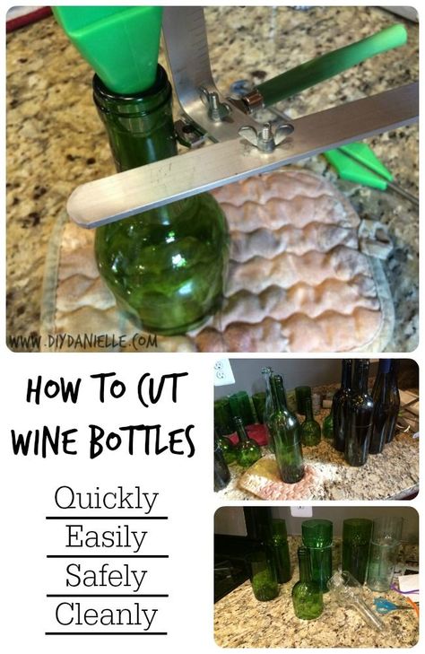 How to cut wine bottles without breaking them: Quicklly, Easily, and Safely. How To Cut Wine Bottles Diy, What To Do With Wine Bottles, Recycle Jars, Cut Wine Bottles, Bottle Projects, Old Wine Bottles, Liquor Bottle Crafts, Wine Cork Art, Recycled Wine Bottles