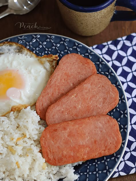 Breakfast In Philippines, Filipino Breakfast Aesthetic, Philippines Breakfast, Breakfast Filipino, Fried Rice With Spam, Rice With Spam, Longsilog, Pinoy Breakfast, Silog Meals