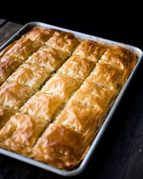 Borek (Phyllo Cheese Pie) — Omayah Cooks // Syrian Recipes + Photography by Omayah Atassi Phyllo Dough Recipes Dinner, Phyllo Dough Recipes Dessert, Phyllo Pastry Recipes, Syrian Recipes, Philo Dough, Borek Recipe, Filo Pie, Phyllo Dough Recipes, Syrian Food