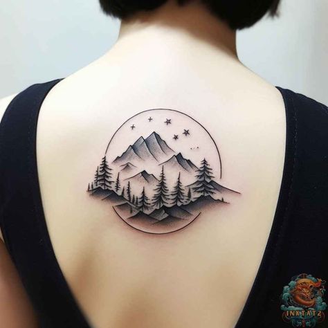 Ascending to New Heights: Unpacking the Symbolism Behind Mountain Tattoos: 68 Designs - inktat2.com Smoky Mountain Tattoo, Colorado Mountain Tattoo, Colorado Mountains Tattoo, Tattoos Mountains, Watercolor Mountains Tattoo, Serenity Tattoo, Powerful Tattoo, Adventure Symbol, Mountain Tattoos