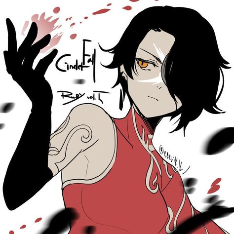 Cinder Fall Rwby Fanart, Cinder Rwby Fanart, Rwby Cinder Fanart, Cinder Fall Fanart, Cinder Rwby, Cinder Fall Rwby, Genshin Genderbend, Rwby Cinder Fall, Little Dead Riding Hood