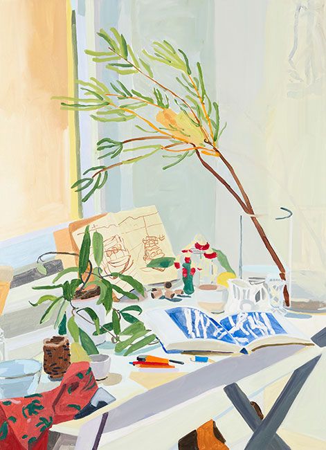 VIDEO: At home with Bronte Leighton-Dore - Art Collector Magazine Acrylic Painting Still Life, Painting Vibes, Still Life Acrylic Painting, Plant Still Life, Drawing Still Life, Watercolor Still Life, Bowl Of Fruit, Modern Still Life, Still Life Ideas