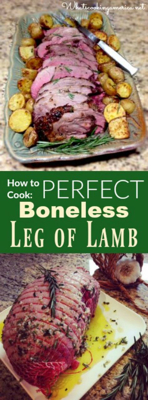 A complete instructions on purchasing, preparation, internal temps and recipe for a perfect lamb roast. #lamb Boneless Lamb Leg Roast Recipes, Leg Of Lamb Roast Boneless, Lamb In Oven, Lamb Recipes Oven, Lamb Roast Recipe, Boneless Leg Of Lamb, Lamb Leg Recipes, Lamb Dinner, Roast Lamb Leg