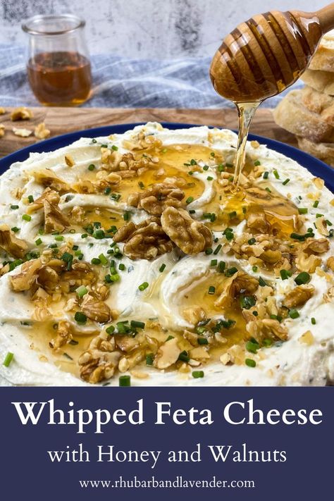 Whipped Feta With Honey, Whipped Feta Cheese, Feta With Honey, Cheese With Honey, Goat Cheese Dip, Cream Cheese Appetizer, Aphrodisiac Foods, Fried Goat Cheese, Whipped Goat Cheese