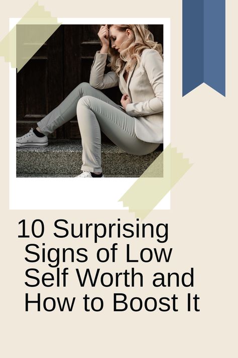 If you’ve ever wondered if you have low self worth, here are 10 surprising signs of low self worth and how you can start boosting it today!  Have you ever found yourself constantly comparing yourself to others? Or perhaps you struggle to accept compliments, dismissing them as insincere or unwarranted.  These seemingly insignificant behaviors may actually be signs of something deeper: low self worth.  In this article, we'll explore 10 surprising signs of low self worth. Accept Compliments, Low Self Confidence, Low Self Worth, Comparing Yourself, Midlife Crisis, Lack Of Confidence, Mid Life Crisis, Comparing Yourself To Others, Negative Self Talk