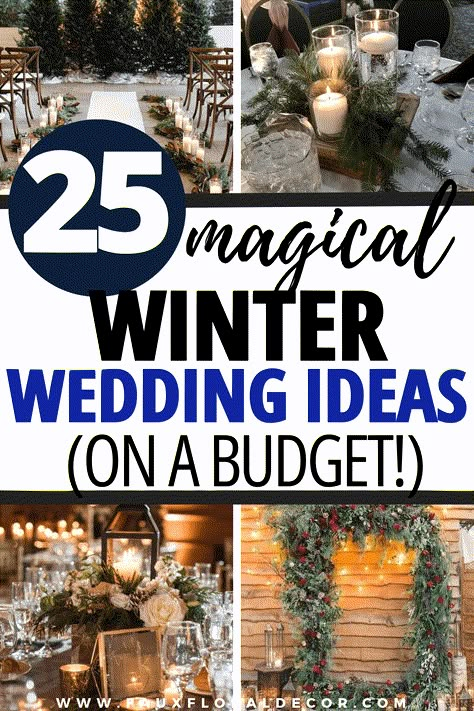 winter wedding ideas on a budget Winter Wedding Table Centerpieces, Small Winter Wedding, Magic Wedding, Outdoor Winter Wedding, Winter Wedding Table, Wedding Ideas On A Budget, Simple Wedding Bouquets, Winter Wedding Centerpieces, Winter Wedding Ideas