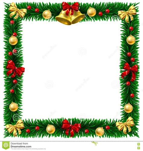 Illustration about Square Christmas tree wreath border frame decoration festive design background with bauble balls hanging from trees branches. Illustration of ground, cristmas, pattern - 81386304 Tab Template, Christmas Borders, Christmas Photo Frame, Christmas Squares, Birthday Cake Topper Printable, Frame Decoration, Christmas Frame, Christmas Border, Tree Wreath