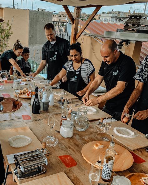 Pasta Making In Italy, Cooking Class Rome, Pasta Making Classes In Italy, Italian Cooking Class Aesthetic, Pasta Class Italy, Cooking Classes Aesthetic, Pasta Making Party, Cooking Class Italy, Cooking Class Ideas