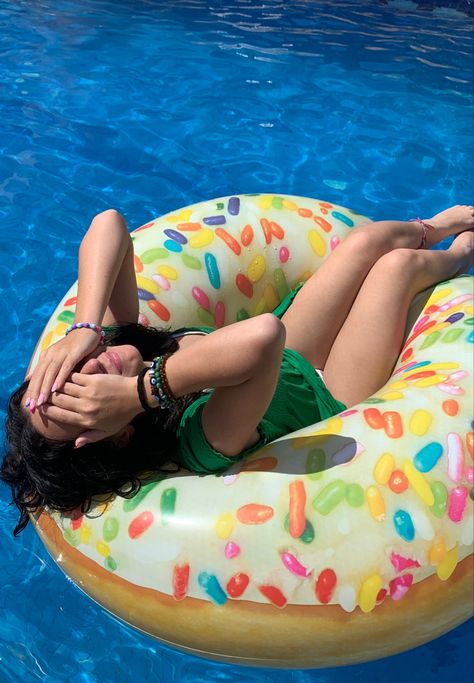 Summer, pool, donut, donut hole float, floating, floatie, aesthetic, green dress Floatie Aesthetic, Aesthetic Green Dress, Donut Floaties, Donut Float, Aesthetic Green, Summer Pool, Beach Aesthetic, Green Dress, My Stuff